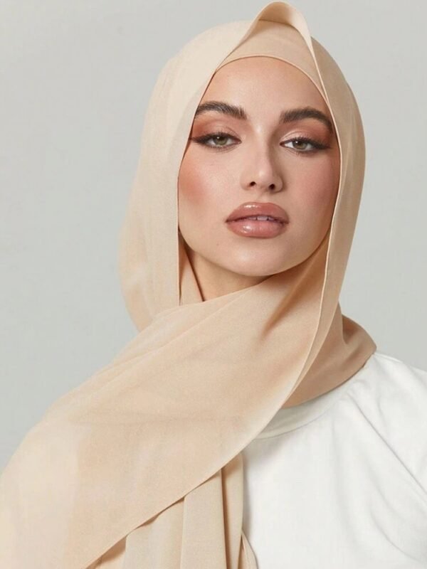 Soft Nude Georgette Hijab Set