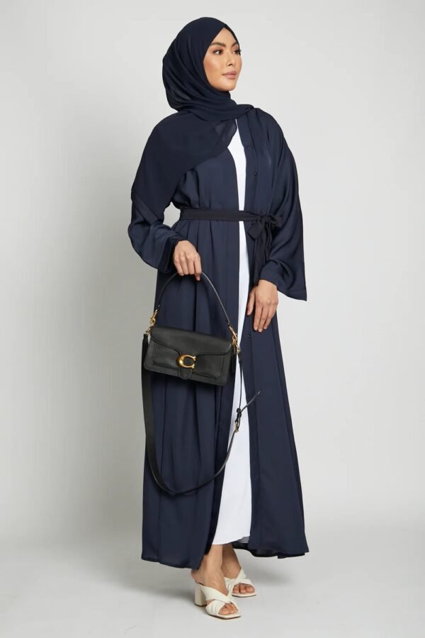 Deep Navy Open Abaya